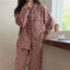 Heart Print Long Sleeve Pajama Set