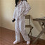 Heart Print Long Sleeve Pajama Set