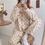 Heart Print Long Sleeve Pajama Set