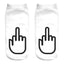 Cartoon Middle Finger Unisex Soft Short Socks