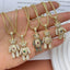 Chunky Teddy Bear Gold Plated Rhinestone Necklace