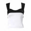 Women's Backless Satin Patchwork Tank Top