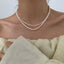 Minimalist Dainty Pearl Gold Plated Necklace