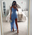 Women's Sky Blue Ruffles Sundress