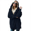 Fluff It Up Double Fleece Cardigan Hooded Jacket