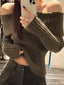 Elegant Expose Women's Off Shoulder Knit Sweater