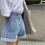 Women's High Waist Denim Cowgirl Shorts