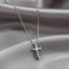 Minimalist Silver Cross Pendant Necklace