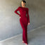 Women's Sexy V-neck Long Sleeve Dress