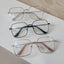 Women's Clear Metal Frame Blue Light Glasses