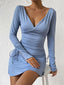 Sexy Meets Casual Women's V-Neck Mini Bodycon Dress