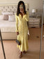 Walking on Sunshine Long Sleeve Buttoned Dress