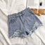 Rugged Rinse High Waist Denim Shorts