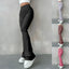 Ribbed Radiance High Waist Flare Pants