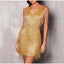 Women's Feather Sequins Mini Dress