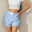 Lazy Day High Waist Striped Shorts