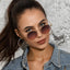 Trendy Round Sunglasses with Metal Frame