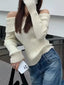 Elegant Expose Women's Off Shoulder Knit Sweater