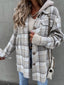 Rustic Comfort Long Sleeve Plaid Hooded Jacket