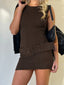 Sleeveless Chic Knitted Mini Dress