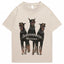 Three Dogs Woman's Oversized Graphic T-shirt