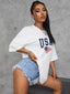 USA Graphic Tee For Women