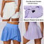 High Waisted Pleated Tennis Skirt with Tummy Control