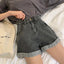 Women's High Waist Denim Cowgirl Shorts