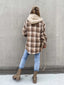 Rustic Comfort Long Sleeve Plaid Hooded Jacket