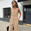 Pure Linen Vest and Wide Leg Pants Suit Set