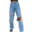 Forever Blue Ripped High Waist Denim Jeans