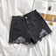 Rugged Rinse High Waist Denim Shorts