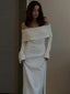 Women's Elegant Off Shoulder Knit Dress